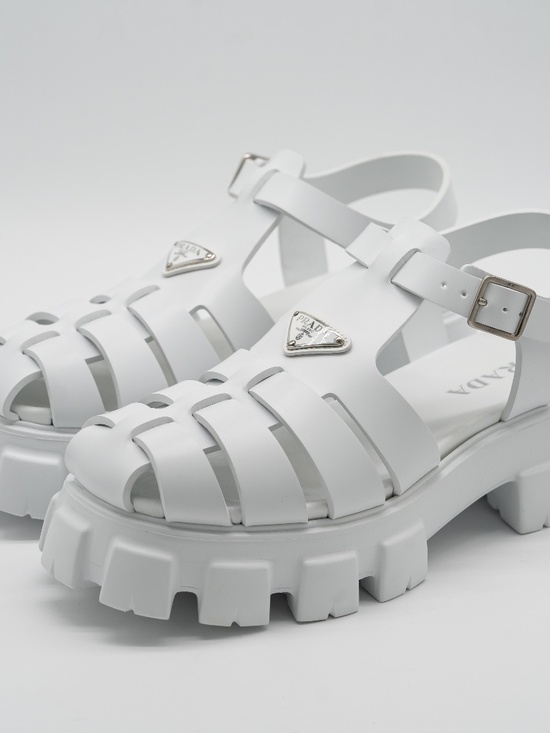 Prada White Fisherman Men\'s Sandals Monolith Rubber size 11uk 12 US main image 9